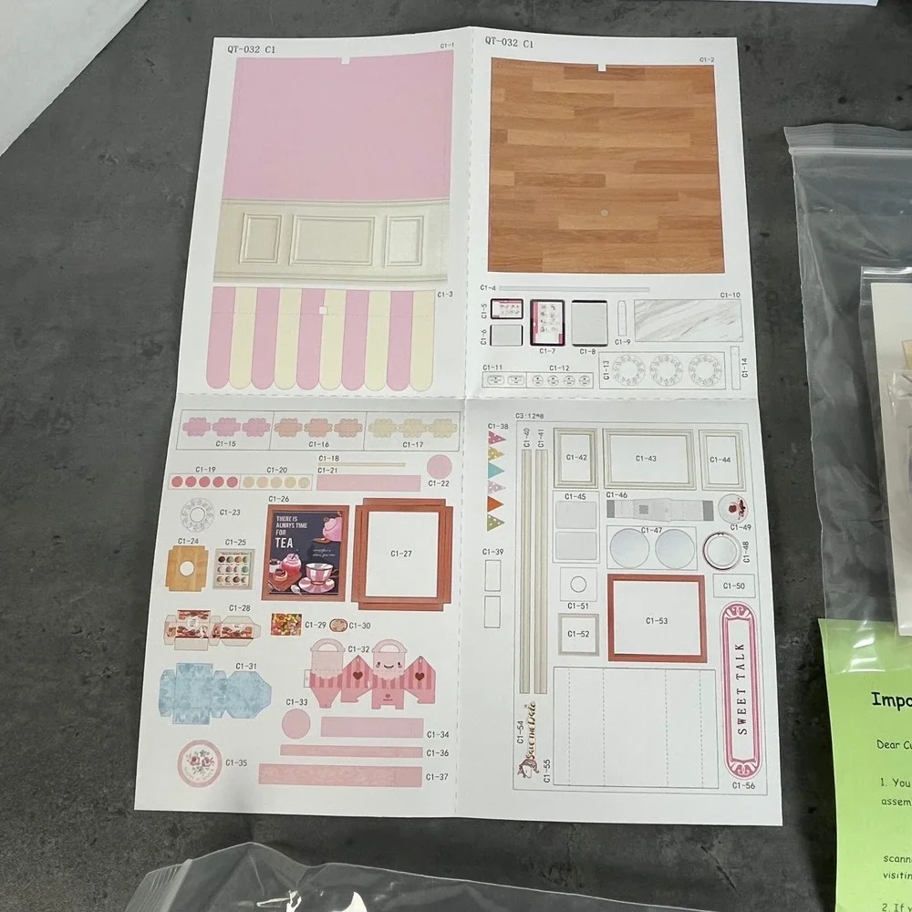 Corner‎ Of Happiness QT032 Sweet Talk DIY Miniature Dollhouse Kit New Open Box